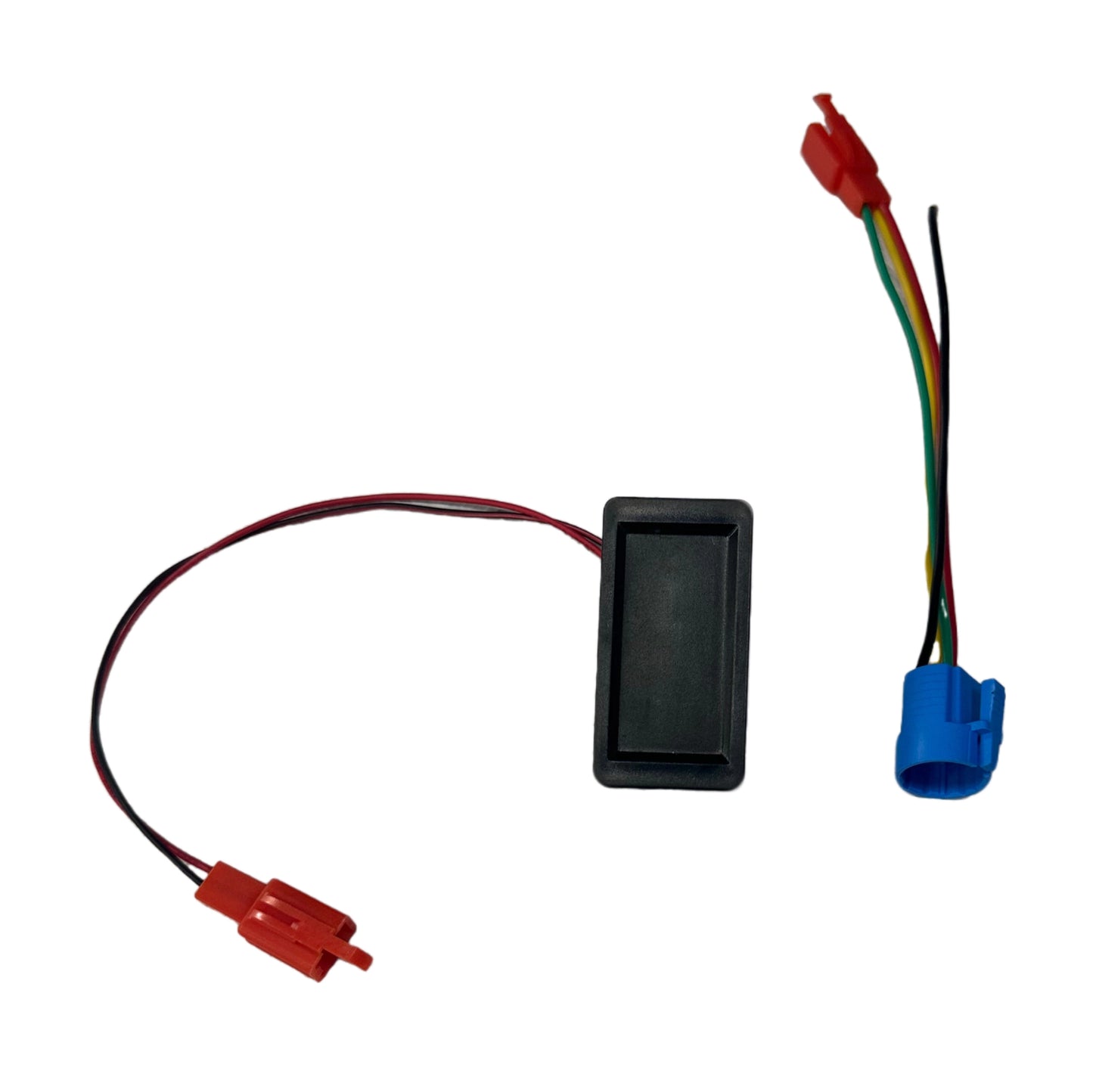 Electrical components with wires on a white background