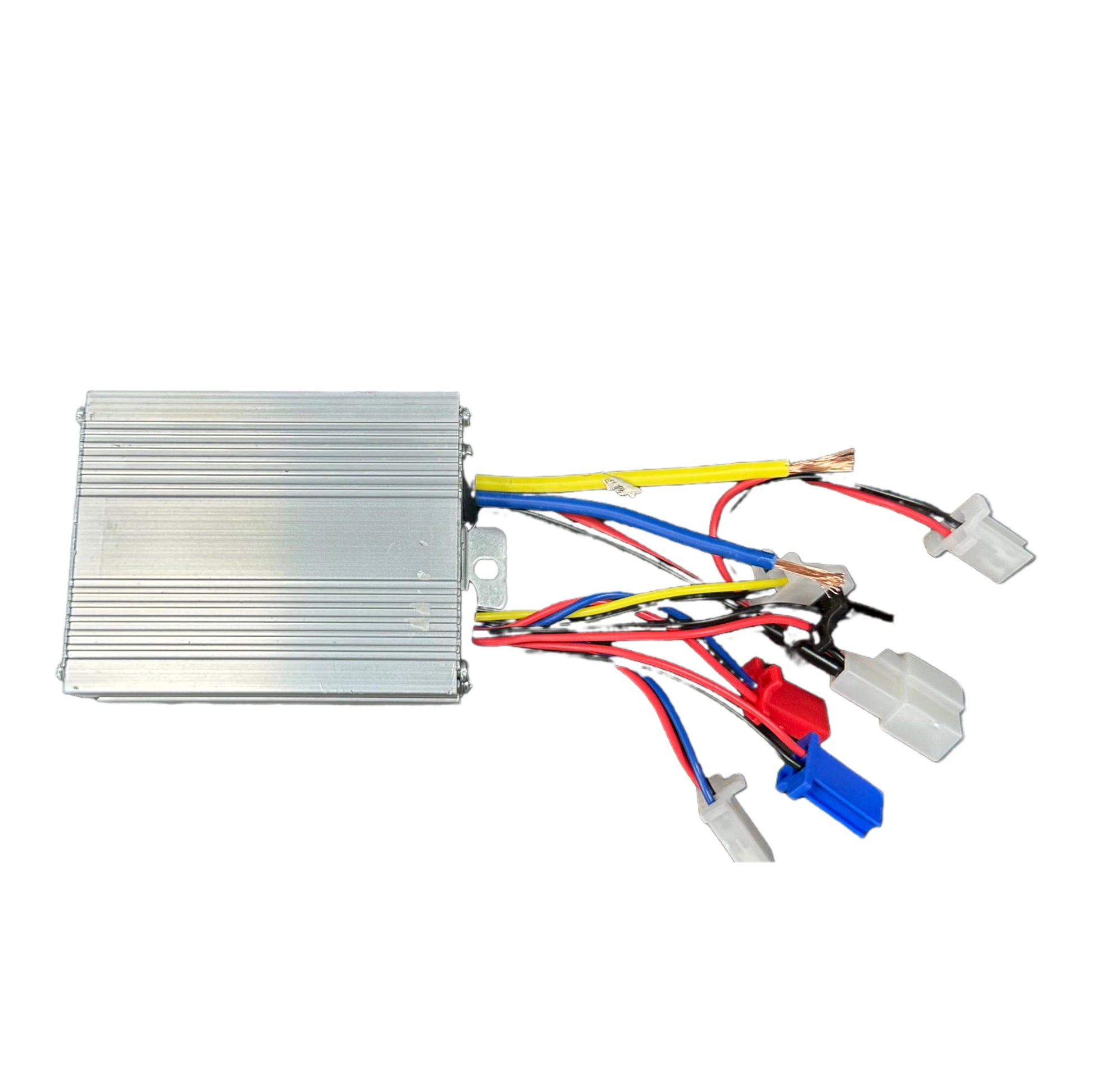Electronic component with wires on a white background