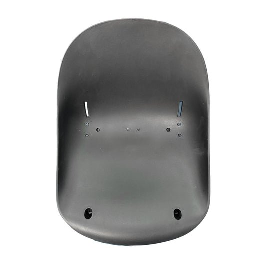Black go-kart seat on a white background