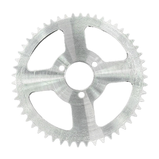 Metallic gear or sprocket on a white background