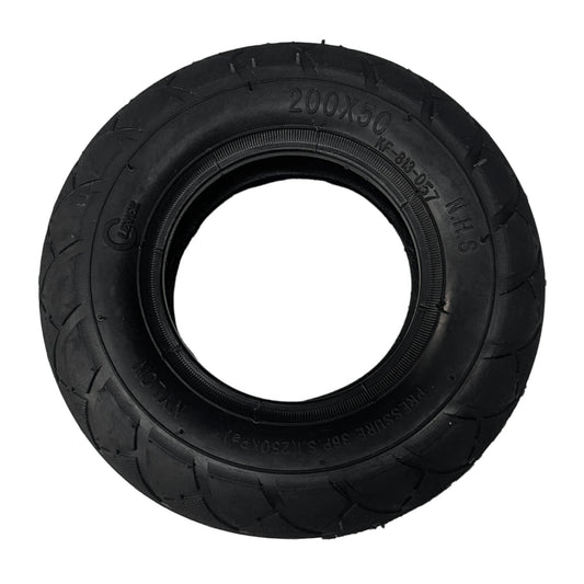 Black tire with size '200x50' on a white background